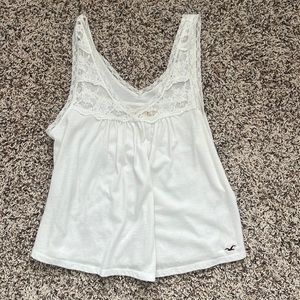 Hollister tank top lace shoulders